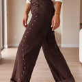 Dusk Blue Side Seam Rivet Detail Ankle Length Casual Jeans - Foto 4