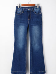 Sail Blue Western Stitch Patched Pocket Bootcut Jeans - Miniatuur