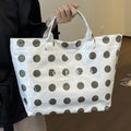 Farbe Schwarz Polka Dot Langlebige wasserdichte PVC-Tragetasche - Foto 3
