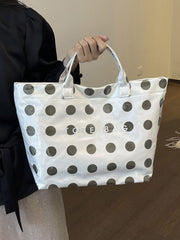Färg svart Polka Dot hållbar vattentät PVC-tygkasse - Miniatuur