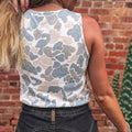 Multicolour Retro Camouflage Print Oversize Tank Top - Foto 2