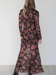 Robe noire à manches longues à manches longues et décontractée - Image de mode féminine 4 - Miniatuur