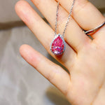 5 Carat 925 Sterling Silver Moissanite Pendant Necklace | Redblad 18K Solid Gold & Certified Diamond Necklaces