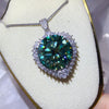 20 Carat Moissanite 925 Sterling Silver Pendant Necklace