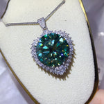 20 Carat Moissanite 925 Sterling Silver Pendant Necklace | Redblad 18K Solid Gold & Certified Diamond Necklaces