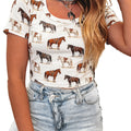 Wäiss Päerdsprint Western Fashion Slim T-Shirt - Foto 2