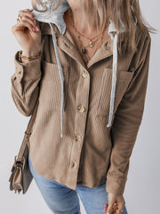 Tasche nere con cappuccio con camicia a coste - Moda femminile Immagine 4 - Miniatuur