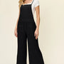 Double Take Full Size Texture Sleeveless Wide Leg Overall
