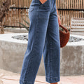 Ashleigh Blue Cropped High Rise Wide Leg Jeans - Damesmode Afbeelding 3 - Foto 3