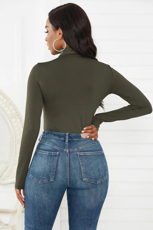 Turtleneck Long Sleeve Bodysuit - Detail