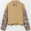 Chaqueta de punto caqui con estampado floral retallado y retallado - Foto 6