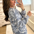Multicolour Camouflage Long Sleeve Round Neck Shift Pullover Top - Foto 2