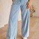 Beau Blauw Effen Ganzkörper Regular Zakken Detail Großhandel Spijkerstof Jeans