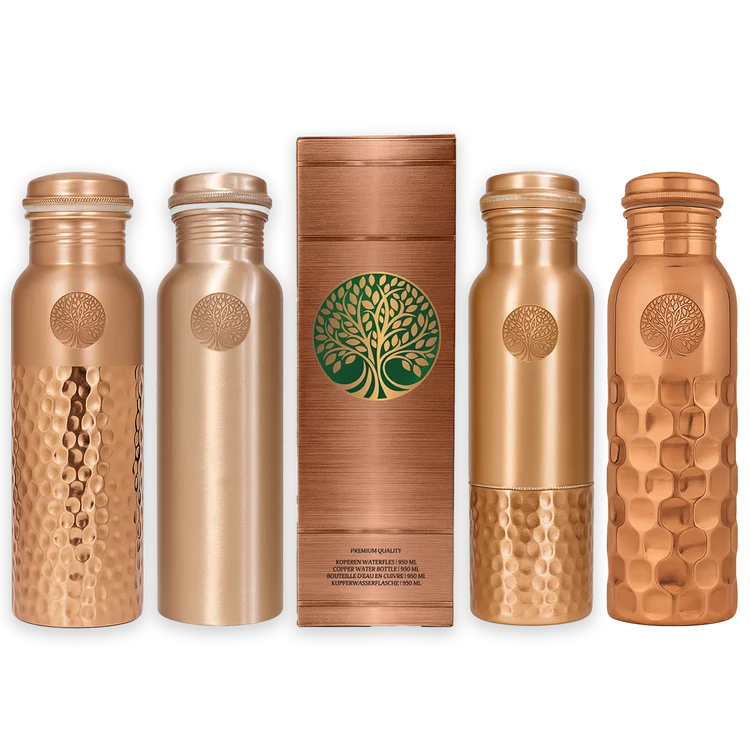 Koperen Drinkfles 950 ml - Diamonds