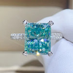 5 Carat Moissanite 925 Sterling Silver Ring | Redblad 18K Solid Gold & Certified Diamond Rings