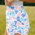 Grüne Tarnmuster Athleisure-Shorts mit hohem Taille - Foto 6