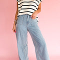 Beau Blue Solid Full-Length Regular Pocket Detail Wholesale Denim Jeans - Damesmode Afbeelding 5 - Foto 5