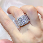 5 Carat 925 Sterling Silver Moissanite Ring | Redblad 18K Solid Gold & Certified Diamond Rings