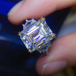 5 Carat Moissanite 925 Sterling Silver Ring | Redblad 18K Solid Gold & Certified Diamond Rings
