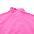 Strawberry Pink Ric Rac Faarfblock Flutter Ärmel V-Hals Tiered Kleed - Foto 6