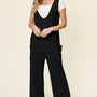Double Take Full Size Sleeveless Wide Leg Jumpsuit with Pockets