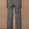 Black Leopard Print Wide Leg High Waist Jeans - Damesmode Afbeelding 2 - Foto 2