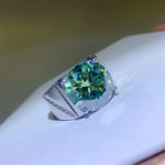 10 Carat Moissanite 925 Sterling Silver Signet Ring | Redblad 18K Solid Gold & Certified Diamond Rings