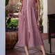 Rood Plaid Print Full Zipper Cinched Waist Fit Flare Mouwloos Lange Maxi-Jurk