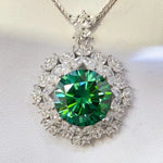 10 Carat Moissanite 925 Sterling Silver Pendant Necklace | Redblad 18K Solid Gold & Certified Diamond Necklaces