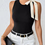 Bow Detail Sleeveless Bodysuit