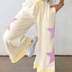 Weiße Sommer-Farbblock-Star-Patchwork-Hosen