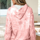 Gray Camouflage Woodland Print Oversized Sporty Hoodie - Thumbnail