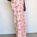 Pantaloni rosa vintage floreali in jeans shift - Foto 3