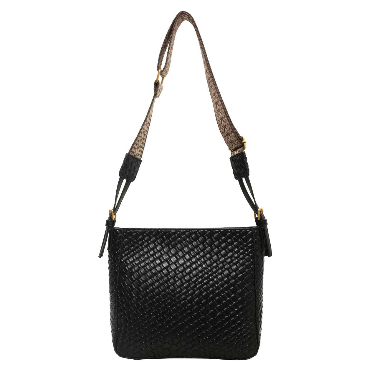 Woven Leather Shoulder Bag with Adjustable Strap - Luxe Damesmode & Kleding Collectie | Redblad Nederland