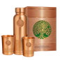Luxe Koperen Cadeauset - Drinkfles 950 ml & Bekers