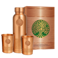 Luxe Koperen Cadeauset - Drinkfles 950 ml & Bekers