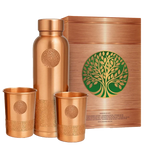 Luxe Koperen Cadeauset - Drinkfles 950 ml & Bekers &ndash; Detail 1 | RedBlad