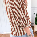 Braune Bluse mit V-Ausschnitt und halbärmeliger Legerbluse - Foto 2