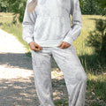 Set de pantalones con sudadera con sudadera con manga caída y manga holgada estampado en gris claro y 2 piezas - Foto 1