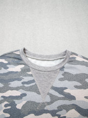Maglione mimetica multicolore a maniche lunghe con mangione rotonda e maglia con cambio - Miniatuur