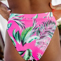 Bikini-Hosen mit Rosa Tropical Print und Textur - Foto 2