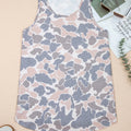 Multicolour Retro Camouflage Print Oversize Tank Top - Foto 4