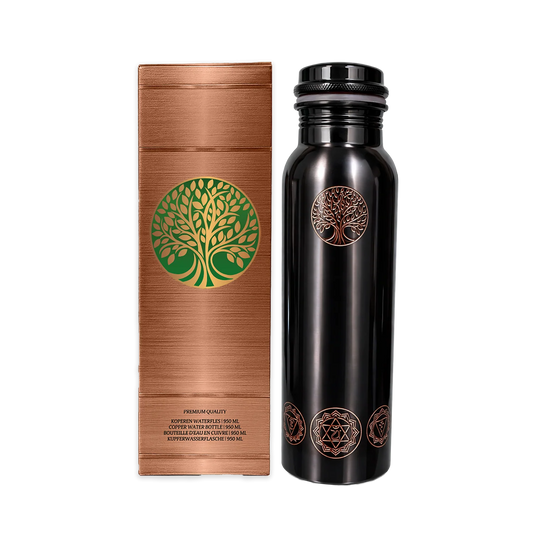 REN KOBBER VANDFLASKE MYSTICAL - 100% Ren Kobber Drikkeflaske | Kobber Drikkeflaske