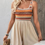 Wide Strap Casual Romper