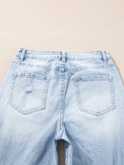 Beau Blue Light Wash unruhige glatte Jeans – Damenmode Bild 6 - Miniatuur