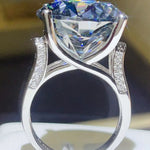 20 Carat Moissanite 925 Sterling Silver Ring | Redblad 18K Solid Gold & Certified Diamond Rings