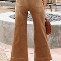 Ashleigh Blue Cropped High Rise Wide Leg Jeans - Damesmode Afbeelding 5 - Foto 5