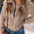 Liicht franséisch beige Zipper-Täsch Wanter-Jackett - Foto 4