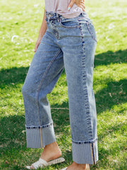 Ashleigh Blue Cuffed Locke Jeans – Damenmode Bild 3 - Miniatuur