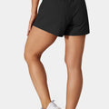 Black Pocketed Wide Waistband Swim Shorts - Damesmode Afbeelding 4 - Foto 4